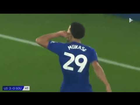Divine Mukasa debut goal for Leicester City yesterday against Southampton 