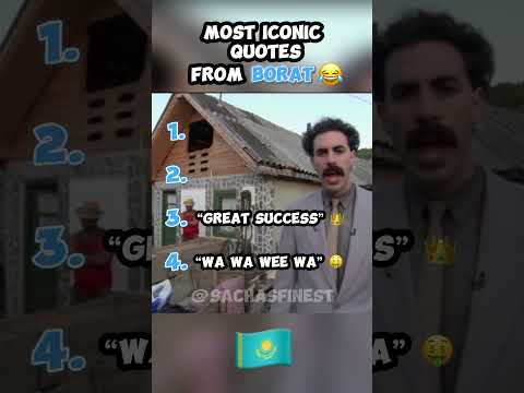 COMMENT YOUR FAVOURITE QUOTE 💀| BORAT MOST ICONIC QUOTES | #borat #trending #funny #quotes
