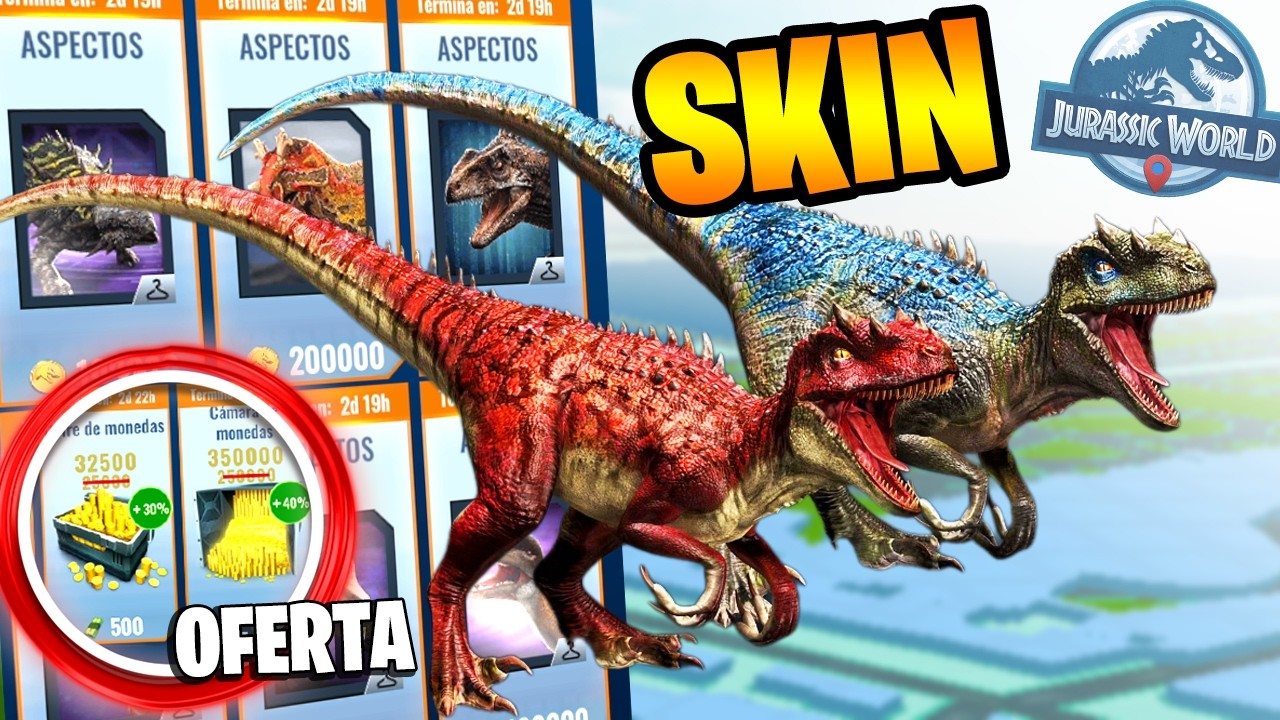 CORRE!!!⚡️OFERTA⚡️LÍMITADA de SKINS y MONEDAS y MEJOR EQUIPO TORNEO Jurassic World Alive