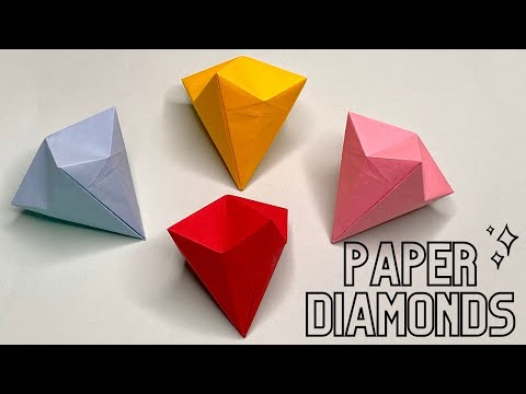 How To Make An Origami Paper Diamond | Easy Paper Crafts