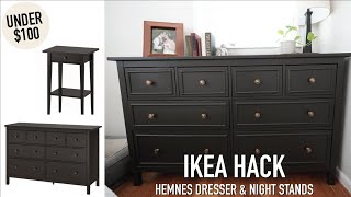 DIY UPCYCLED DRESER // Ikea Hemnes Dresser & Night Stand HACK