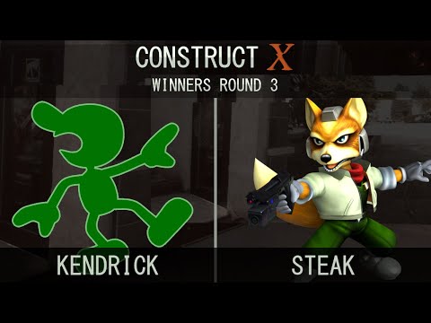 Construct X 2023 - Melee WR3 - Kendrick (G&W) vs steak (Fox)