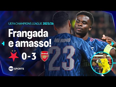 Gols e lances de Slavia Praga x Arsenal