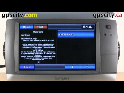 Installing Garmin Bluecharts G2 on the GPSMap 720 Series with GPS City