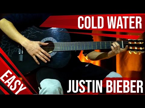 COLD WATER - EASY GUITAR TUTORIAL (TAB & CHORDS )
