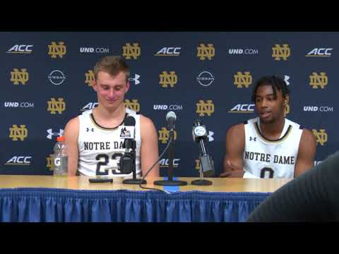 @NDMBB | Dane Goodwin and Blake Wesley Postgame Presser - CSUN (11.13.21)