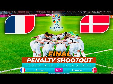 France vs Denmark | Penalty Shootout 2024 - Final UEFA EURO 2024 | All Goals | PES Gameplay PC
