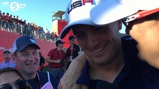 Jordan Spieth cuts Ryder Cup interview short