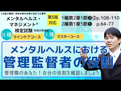 心身マネジメント学科 メンタルヘルスにおける管理監督者の役割