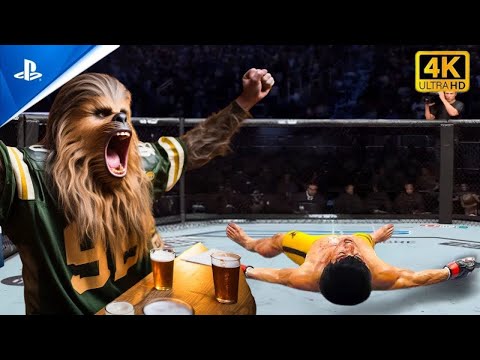 Bruce Lee vs. Chewbacca - EA Sports UFC 4 - Epic Fight 🔥🐲