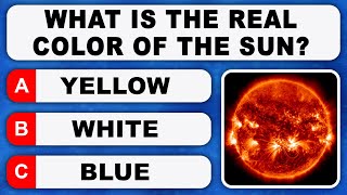 What Color Is The Sun and Other General Knowledge Questions | Trivia Quiz Game Round 12