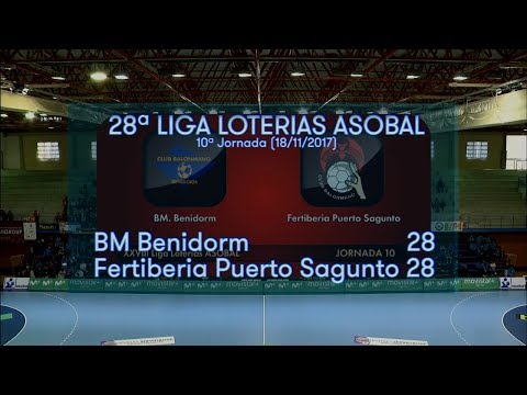LIGA LOTERIAS ASOBAL J10 BM Benidorm - Fertiberia Puerto Sagunto 28 - 28