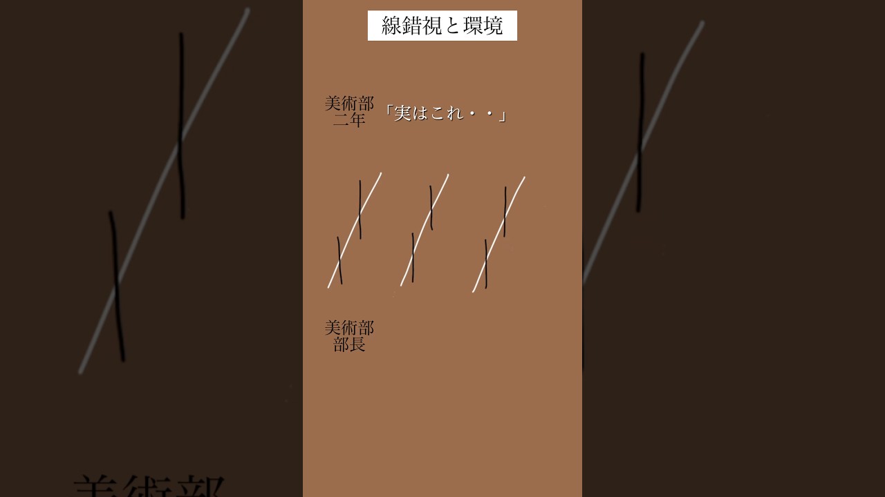 【架空の人物です。一人で描いてます】線錯視と環境