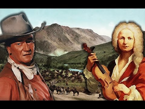 John Wayne in "The Cowboys," featuring Vivaldi's guitar concerto in D major, 2nd movement