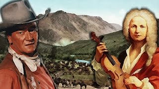John Wayne in "The Cowboys," featuring Vivaldi's guitar concerto in D major, 2nd movement