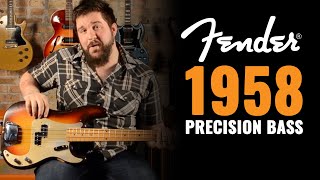 Video thumbnail for 1958 Fender Precision Bass 3 Tone Sunburst | CME Vintage Demo | Marc Najjar by Chicago Music Exchange