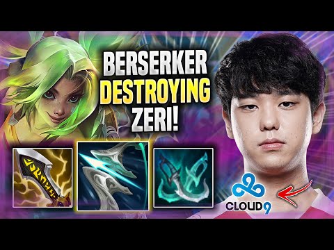 BERSERKER DESTROYING WITH NEW CHAMPION ZERI! - C9 Berserker Plays Zeri ADC vs Jinx! | Season 2022