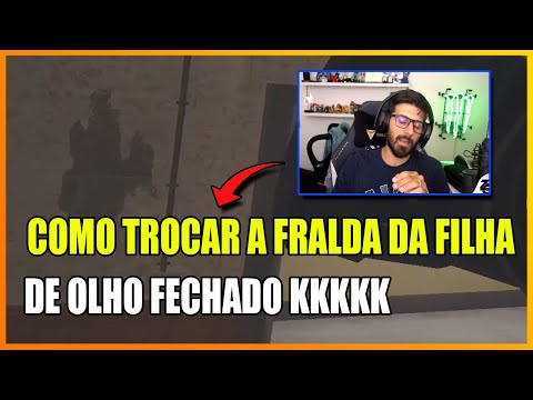 ZIG MOSTRANDO COMO TROCAR A FRALDA DA FILHA DE OLHO FECHADO  😂😂😂 - R6 CLIPS
