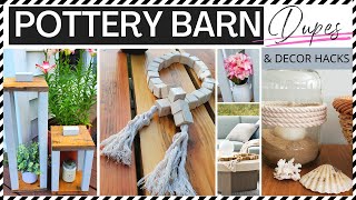 POTTERY BARN DUPES & High End DECOR HACKS - Outdoor rustic Lantern, Garland & Coastal Candle Holder