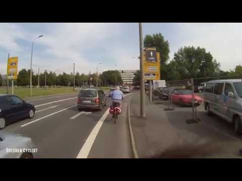 Cyclist nearly Right Hooked