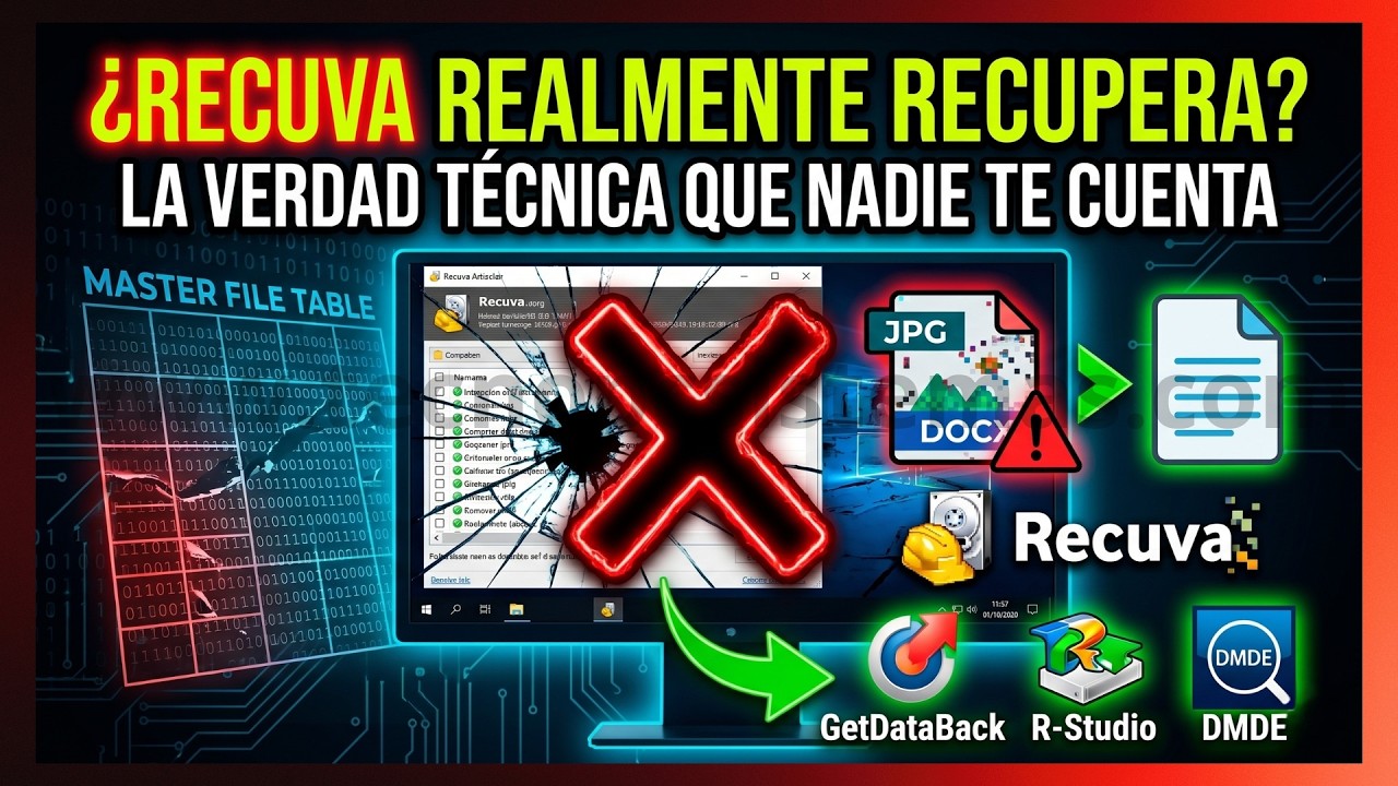 ¿Recuva realmente recupera datos? - La verdad técnica que nadie te cuenta.