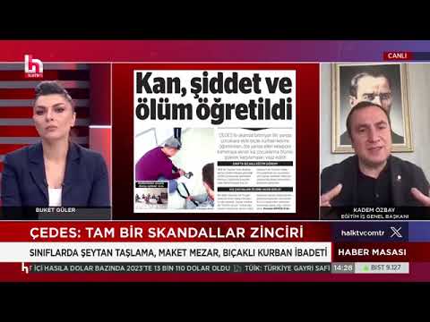 Genel Başkanımız Kadem Özbay, Halk TV`de yayınlanan Haber Masası programında, Buket Güler’in canlı yayın konuğu oldu ve okullardaki ÇEDES uygulamaları ile ilgili açıklamalarda bulundu.29/02/2024 | EĞİTİM İŞ