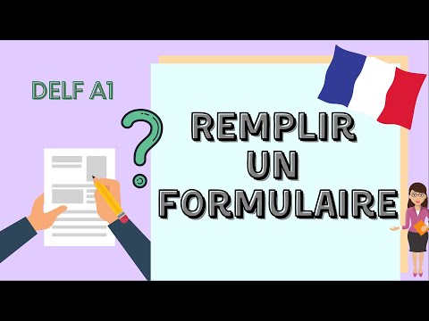 Remplir un formulaire | Fill in a form in French | DELF A1 Production écrite