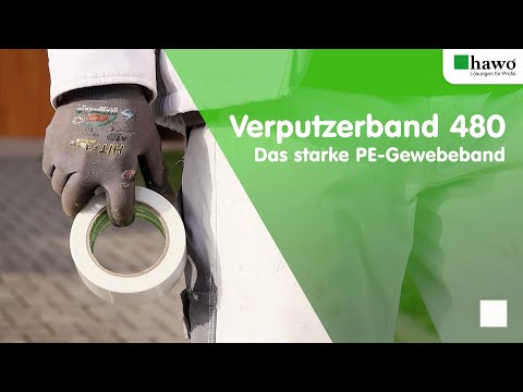 Klebeband für Putz (verputzte Flächen), Beton und Stein - das Abklebeband Verputzerband 480