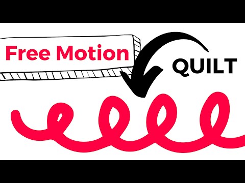 Free Motion Quilting a BEGINNER Meandering Loops DESIGN