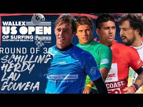 Schilling, Herdy, Lau, Gouveia | Wallex US Open Of Surfing - Round Of 32 Heat Replay