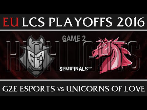 G2 Esports vs Unicorns of Love Game 2 Highlights Semifinal EU LCS Summer Playoffs 2016, G2 vs UOL G2