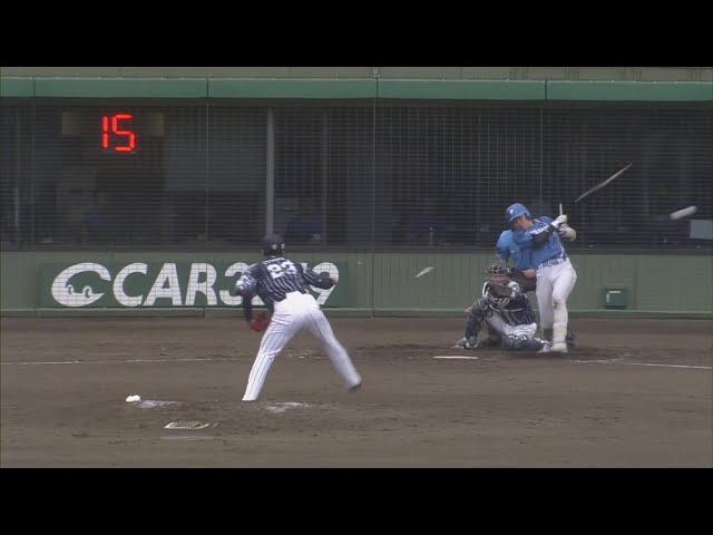 【ファーム】ファイターズ・清水優心 バットが粉々になりながらもレフトへタイムリーヒット!!  2024年8月27日 埼玉西武ライオンズ 対 北海道日本ハムファイターズ