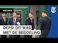 Pijnlijke blunder bij aankomst Kim Jong-un