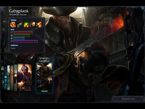 Captain Gangplank Skin Spotlight Gameplay 1080p HD League Of Legends
