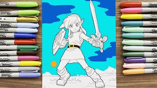 🏹🍃 Link from Zelda: Epic Speed Coloring Adventure | Art From the Legendary Game Series 🎨✨