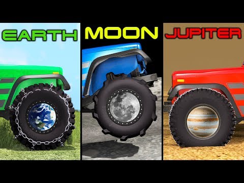 Gravity Difference: Earth, Moon, Jupiter - Beamng drive