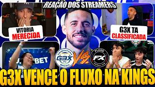 REAÇÃO DOS STREAMERS G3X CLASSIFICANDO NO SHOOTOUS CONTRA O FLUXO NA KINGS