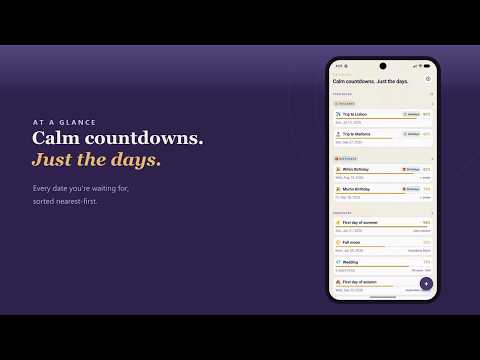 Soonish: Calm Countdown Widget video thumbnail
