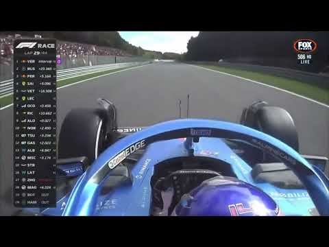 Fernando Alonso onboard  Daniel Ricciardo Belgian GP 2022