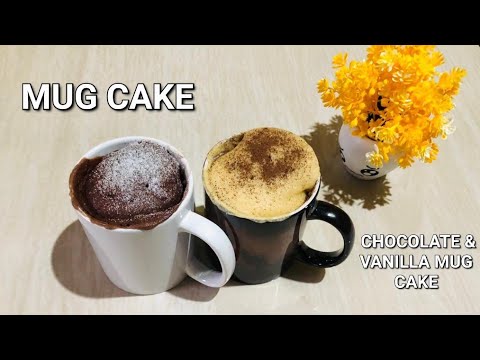 Mug Cake | Chocolate & Vanilla Mug Cake | Microvave Mug Cake | Eggless Mug Cake Recipe