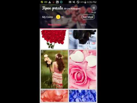 Rose petals 3D Live Wallpaper Video