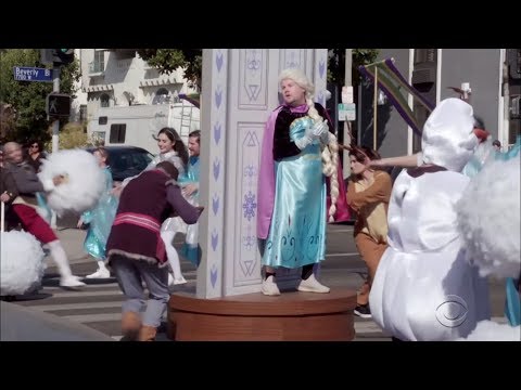 Crosswalk the Musical "Frozen" Idina Menzel, Kristen Bell, Jonathan Groff and Josh Gad, (edited)