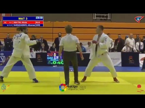 Final junior world ju jitsu championship U21 -77 2016  Karagiannis GR - Nikitin RUS