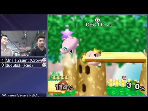 Mass Madness 25 SSBM - MnT | 2saint (Crown Jigglypuff) vs. dudutsai (Red Jigglypuff) - Melee WSF