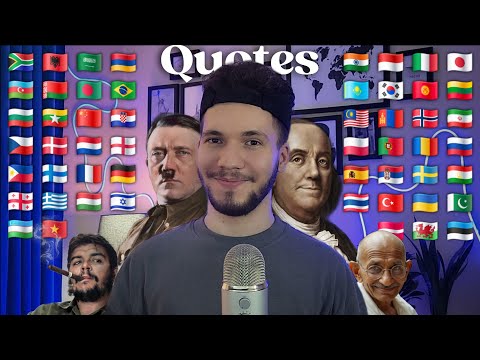 ASMR | Whispering Golden Quotes in 54 Different Languages ✒️