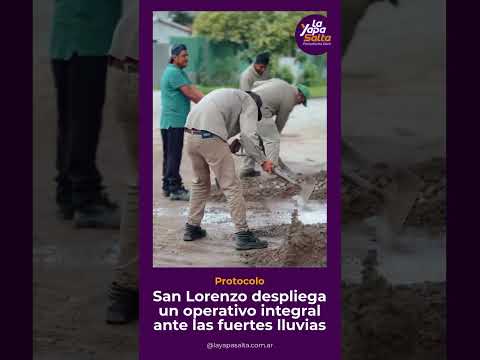 Intensas lluvias: el municipio de San Lorenzo refuerza tareas de emergencia