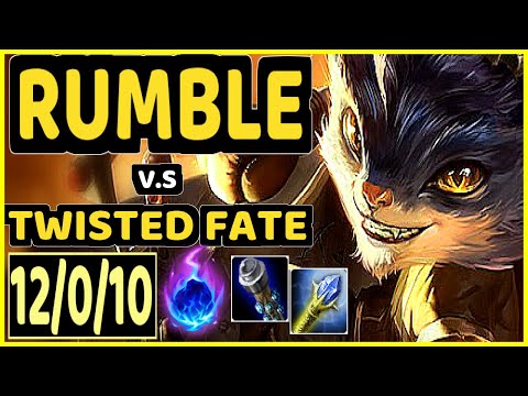 GREVTHAR (RUMBLE) vs TWISTED FATE - 12/0/10 KDA MID CHALLENGER GAMEPLAY - BR