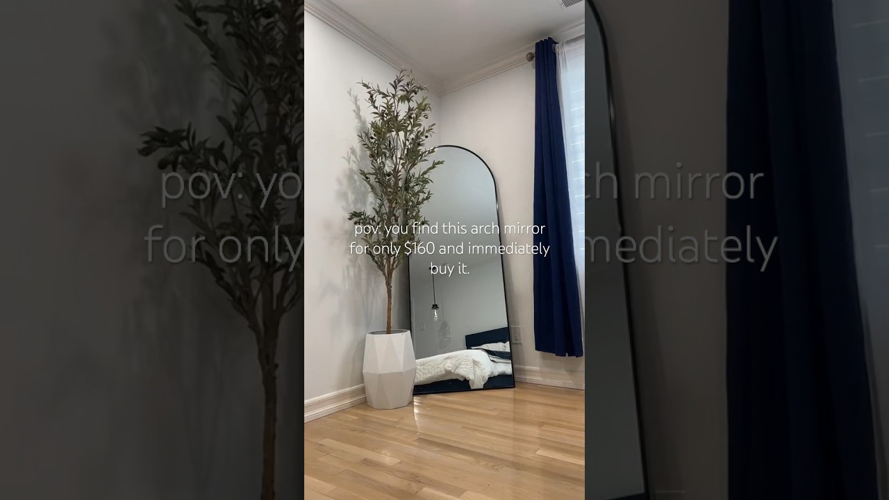 this 71x28in arch mirror is perfect decor for my bedroom corner! #interiordesign #amazon