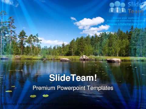 Summer Forest Lake Beach PowerPoint Templates Themes And Backgrounds ppt layouts