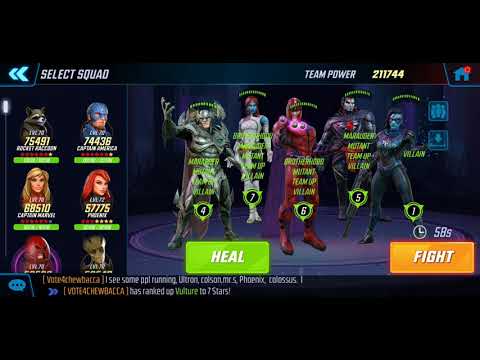 Marvel strike force. Stryfe and Mr. Sinister    Marauders team in U6 raid.